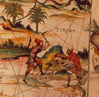 MAPPEMONDE DE PIERRE DESCELIERS, 1550 — détail 4