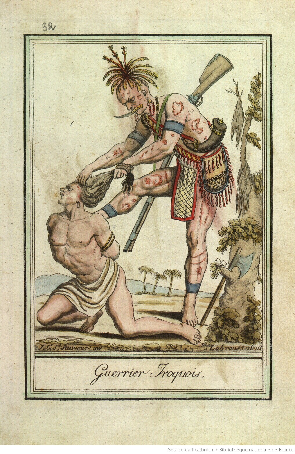 Iroquois scalpant un ennemi